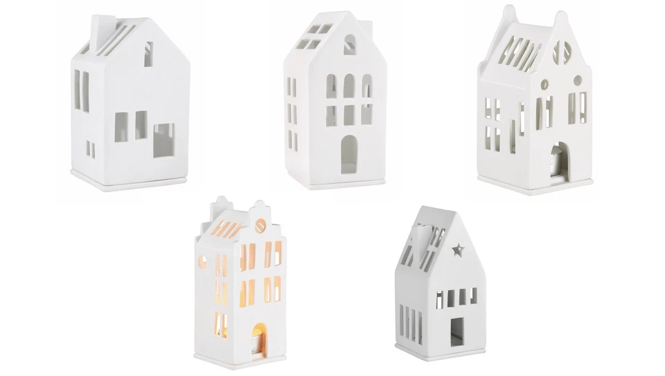 Räder Mini Lichthaus Teelichthalter Lichthäuser Windlicht weiss Deko Porzellan - Bild 1 von 1