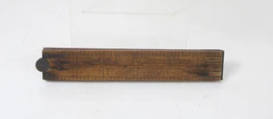 "Buena regla plegable vintage Upson Nut Co Nº 68 boj y latón 24"" #LZ59" - Imagen 1 de 7