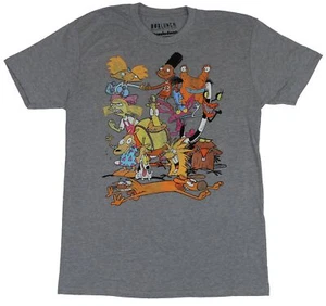 Nicktoons (Nickelodeon) Mens T-Shirt - Giant Cast Rocko Arnold Catdog Monsters - Picture 1 of 1