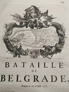 2 fg. Battaglia Belgrado Serbia Principe Eugenio Savoia Huchtenburg Dumont 1720 - Foto 1 di 5
