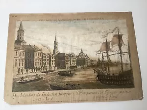 Late 1700's Hand Colored Engraving British Landing In New York City 1776 - Picture 1 of 14