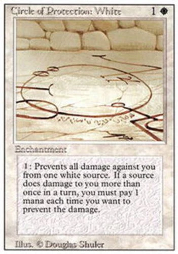 MTG - Circle of Protection: White - 3rd Edition (Revised) - NM, English Magic FL - Image 1 of 1