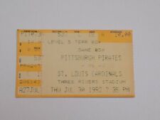 Pittsburgh Pirates St Louis Cardinals Baseball Vintage Ticket Stub July 30, 1992