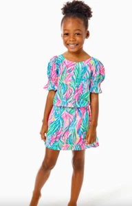 NWT LILLY PULITZER SIZE LARGE (8-10) MINI ADLEY SKORT ROMPER *SEA TURTLE SOIREE* - Picture 1 of 5