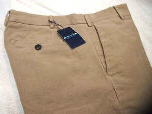 Peter Millar Crown Crafted Manor Moleskin Cotton Silk Pants NWT $345 36 x 36 Tan - Picture 1 of 10