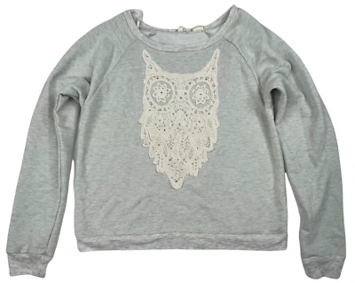 Suéter Miss Me Mujer Gris Medio Pullover Manga Larga Sudadera Tejido Búho Foto 1 de 4