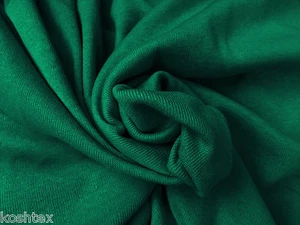 Rib 1x1 Knit Cotton Fabric Tubular by the Yard - Jade - Picture 1 of 1
