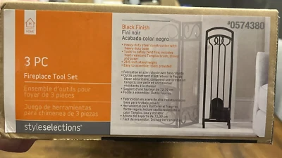 Style Selections 3-Piece Steel Fireplace Tool Set UPC 883432158395 - Image 1 of 4