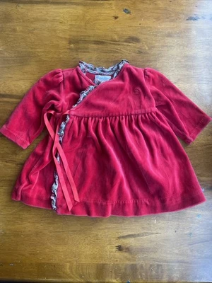 De colección Ralph Lauren Terciopelo Navidad Vestido Corbata 6 Meses Bebé Niña Vacaciones Navidad Foto 1 de 4
