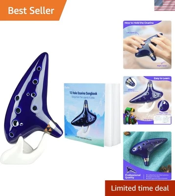 Charming Ocarina of Time 12-Hole Instrument with Display Stand for Music Lovers - Image 1 of 4