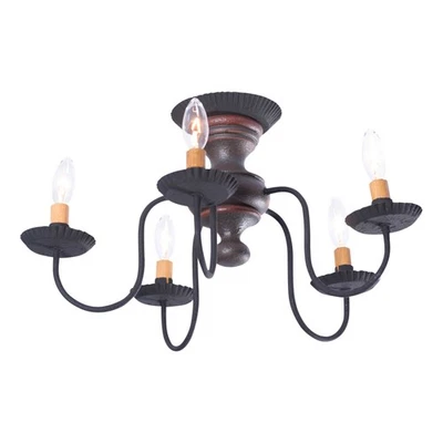 Irvin's Country Tinware Thorndale Ceiling Light in Espresso with Salem Brick - Image 1 of 3