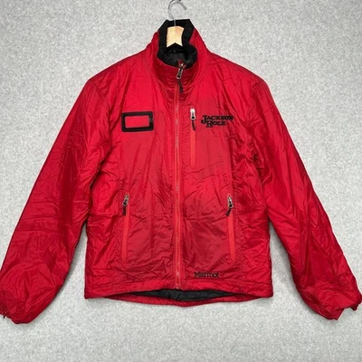 Chaqueta Marmot Jackson Hole Wyoming Esquí Snowboard Roja Aislada Cremallera Completa Para Hombres XS Foto 1 de 4