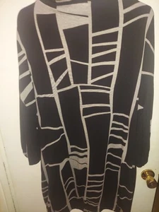 Ozai N Ku Black And Gray Nocturne Piano Dress Size L - Picture 1 of 8