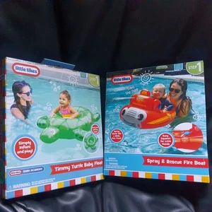 Menge 2 Little Tikes Spray & Rescue Feuerwehr Boot Schildkröte Pool Schwimmer Baby Kleinkind - Bild 1 von 10