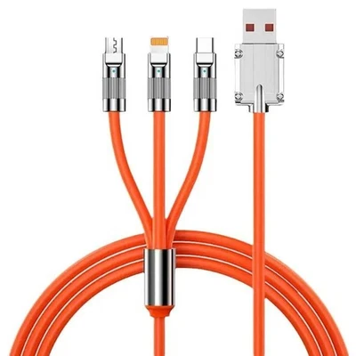 3 in 1 Fast Charging Cable Cell Phone Charger Cord For iPhone Type C Micro USB - Image 1 of 4