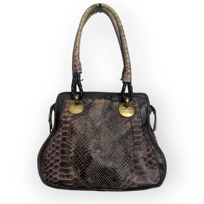 Roberto Mengoni Python Snakeskin Satchel Purse Vintage - Image 1 of 4