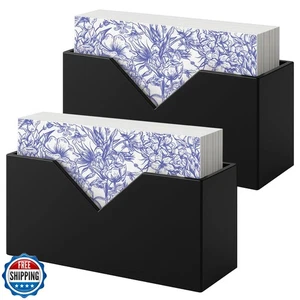 Bandeja porta toallas de acrílico para invitados para baño - Dispensador de toallas vertical transparente con - Imagen 1 de 5