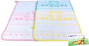 SET 3 ASCIUGAMANI ASILO POPPY | Cm. 40X55 Puro Cotone Con Tela AIDA Da Ricamare  - Foto 1 di 12