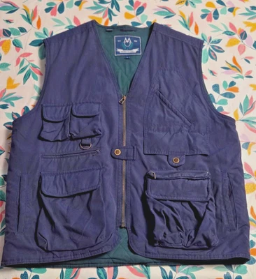 Chaleco utilitario/pesca con mosca grande Members Only vintage para hombre Foto 1 de 4