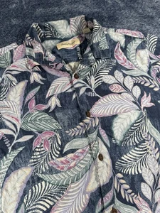 Camisa Tommy Bahama Para Hombre Grande Roble Abotonada Hawaiana Floral Seda Cuello Lazo - Imagen 1 de 12