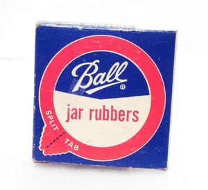 Vintage Ball Einmach GLAS GUMMIS 12 Cnt Regular Split Tab - Bild 1 von 9