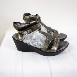 Naot Flirt Pewter Sandal Wedge Studded Women's Sz 41- 10/ 10.5 US - Picture 1 of 6