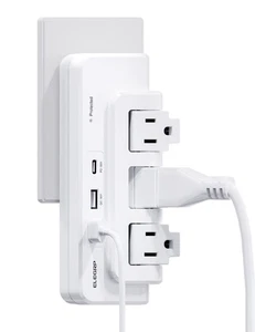 Outlet Extender with 3 Rotating Surge Protector Outlets, Multi Plug Outlet Ad... - Picture 1 of 7