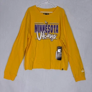 New NFL Minnesota Vikings Football Yellow Long Sleeve Top Girl's 14/16 - Picture 1 of 11