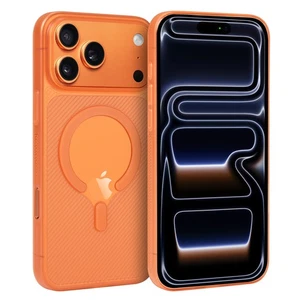Ultra Slim Case für iPhone 17 Pro MagSafe Matt Dünn Schutz Hülle Cover Orange - Bild 1 von 11