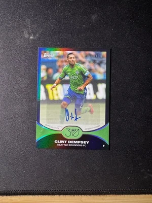 2025 Topps MLS 30th Anniversary Clint Dempsey Black Foil Auto 10/10 Bookend - Image 1 of 2
