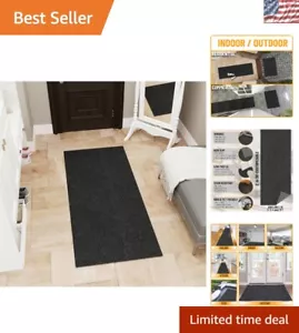 Versatile Tappeto Runner Nero Massello su Misura, 2' x 5' per Uso Interno/Esterno - Foto 1 di 11