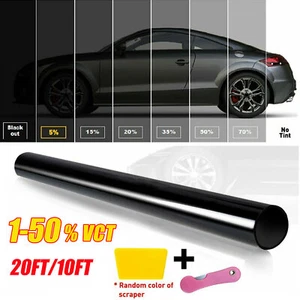 20 Zoll x 10 Fuß/20 Fuß Autoscheibe Tönungsfolie Rolle 50 % VLT Ideal Auto Zuhause & Büro Glas - Bild 1 von 16