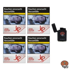JPS / John Player Special Red Zigaretten 4x 34 Stück + Feuerzeug - Bild 1 von 4