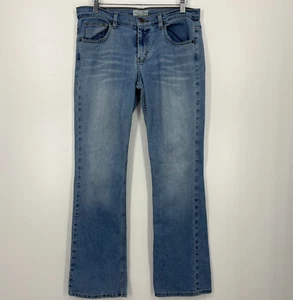 Jeans donna American Eagle taglia 12 lungo blu elasticizzato gamba dritta Y2K vita bassa - Foto 1 di 11