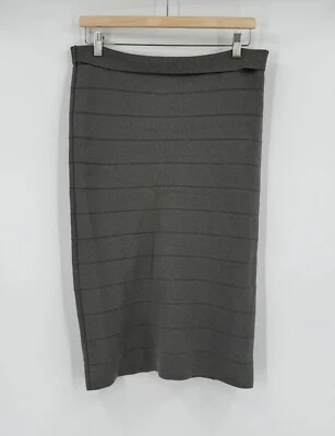 Falda lápiz midi Stella McCartney para mujer gris seda mezcla lino talla 46 Foto 1 de 4