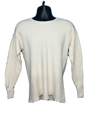 Mens Vintage Jockey 2 Layer Shirt Size XL 46-48 White Long Sleeve Winter Top A32 - Image 1 of 4
