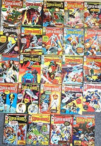 SUPER-HEROES. NUMBER'S BETWEEN 3-41. (24 VINTAGE UK MAGAZINES 1975 LOT). - Picture 1 of 24
