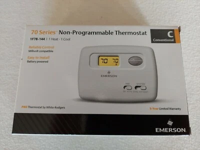 White-Rodgers 1F78-144 Single Stage Non-Programmable Thermostat - BRAND NEW! - Image 1 of 2