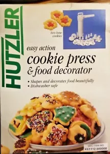 Huztler Easy Action Cookie Press - W/10 Disks & 6 Decorating & Two-Tone Discs - Picture 1 of 5