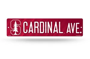 Stanford Cardinal Street Sign NEW! 4"X16" "Cardinal Ave." Man Cave - Picture 1 of 1