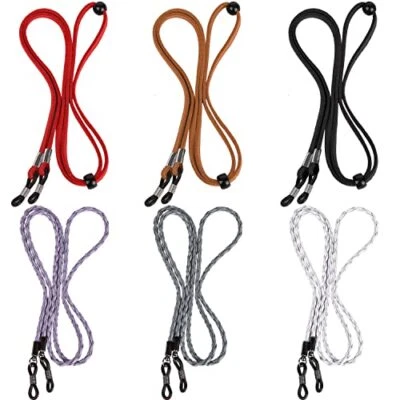 6 piezas cadenas de correa para gafas para mujer anti negro, rojo, marrón, gris, blanco, púrpura Foto 1 de 4