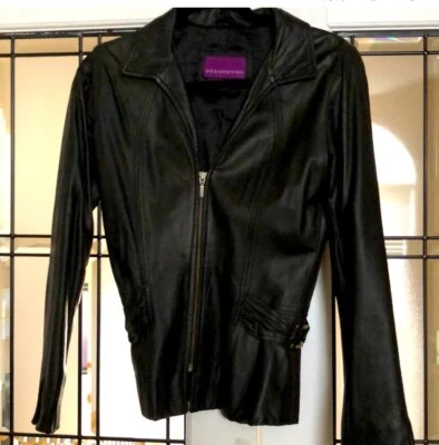 BOD & CHRISTENSEN VINTAGE WOMEN'S LEATHER  JACKET - PREOWNED - Image 1 of 4