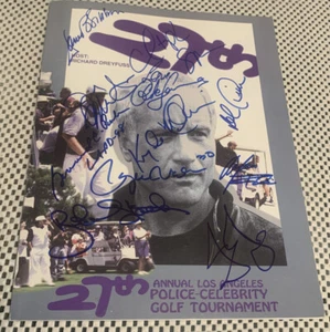 Multi Signed Celebrity LAPD Celebrity Golf Program Kyle Chandler Joe Mantegna 98 - Picture 1 of 5
