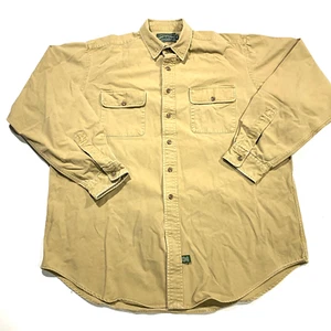 VNTG Polo Country Ralph Lauren Hemd Herren L Khaki Knopfleiste Heavyweight Cotton - Bild 1 von 12