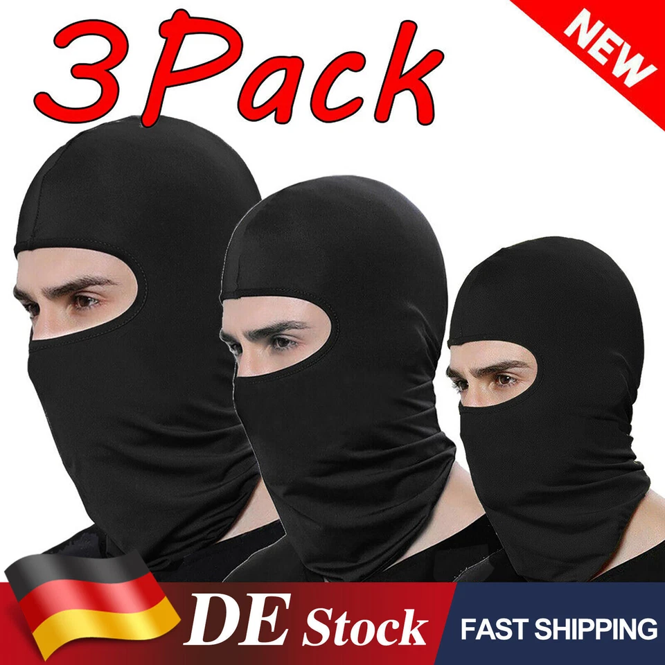3X STURMHAUBE SOMMER BALACLAVA STURMMASKE,STURMHAUBE MOTORRAD STURMHAUBE FAHRRAD - Bild 1 von 4