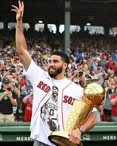 Jayson Tatum 2024 NBA Finals Champion Boston Celtics Red Sox 8x10 NBA Photo - Picture 1 of 1