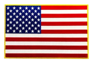 USA amerikanische Flagge Jacke Weste Rückenaufnäher [11,0 x 7,0 Zoll Aufbügeln Aufnähen] - Bild 1 von 1