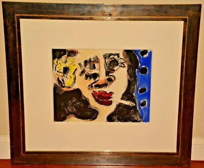 PETER KEIL Original Vintage Signed Female Figure Portrait Illustration Painting - Image 1 of 4