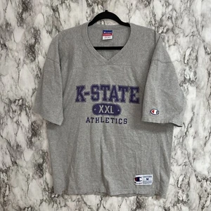 Vtg 90's Champion Kansas State Athletics K-State Jersey Style Oversized T-Shirt - Picture 1 of 11