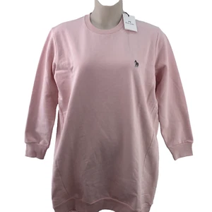 Vestido tipo jersey de cebra Paul Smith para mujer, talla XL, rosa polvo, PVP £104 - Imagen 1 de 17